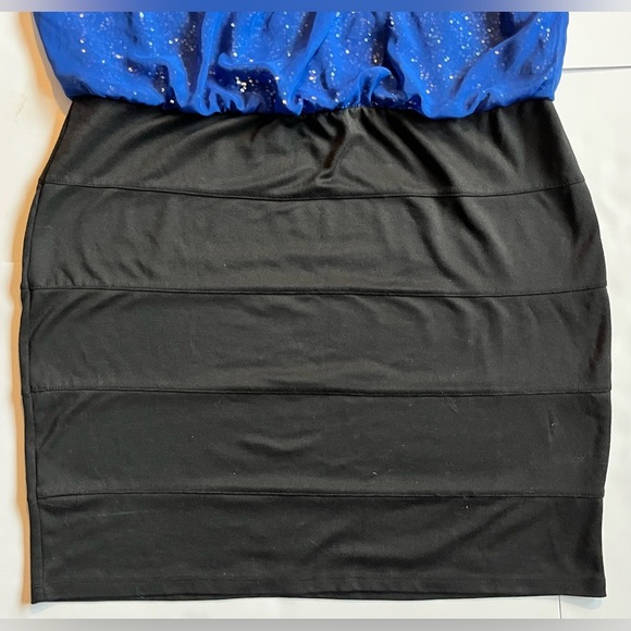 Maurices Elegant Blue and Black Women's Sequin Mini Dress Size 1X - Picture 3 of 13